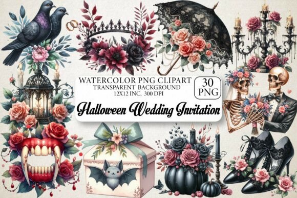 Download Halloween Wedding Invitation Clipart - Invitation Collection
