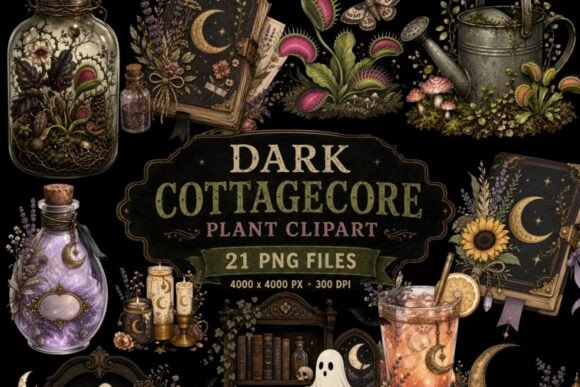 Download Dark Cottagecore Plant Clipart | 21 PNG - Plant Collection