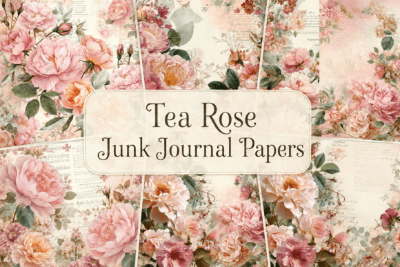 Download Tea Rose Junk Journal Papers - Tea rose Collection