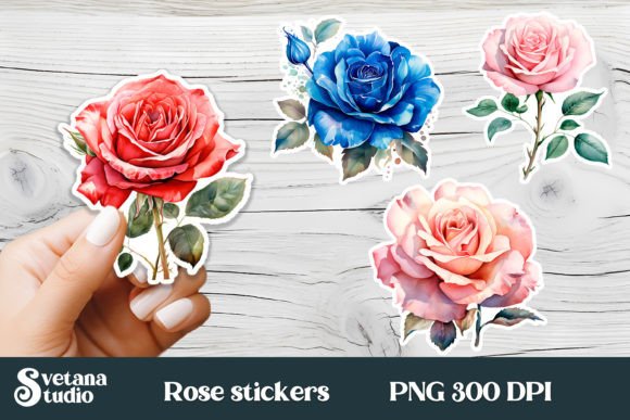 Download Rose Flower Stickers | Printable Flower - Printable flower Collection