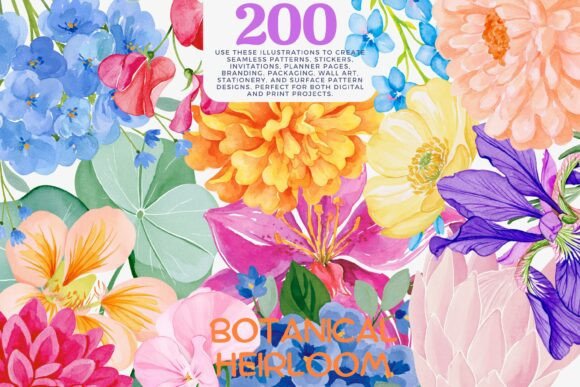 Download Watercolor Flower Clipart Bundle - Watercolor flower clipart Collection