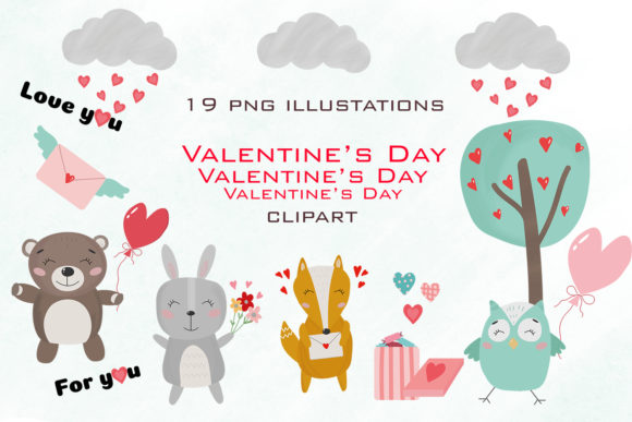 Download Valentines Day Clipart, Cute Animals PNG - Cute animal Collection