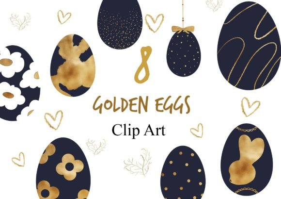 Download Golden Easter Eggs Clipart - Easter eggs clipart Collection