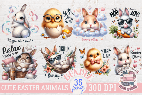 Download Easter Cute Animals PNG Bundle 35 - Cute animal Collection