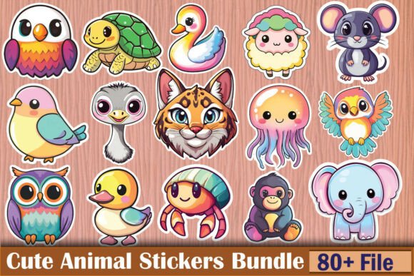 Download Cute Animal Stickers Bundle - Premium Resources
